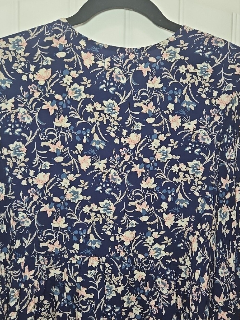 Natural Life Stella navy floral babydoll dress Medium Women's - Picture 8 of 10